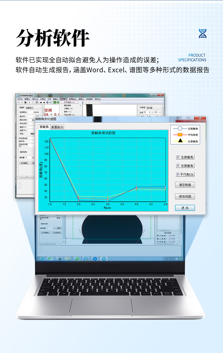 全自動(dòng)接觸角測量儀